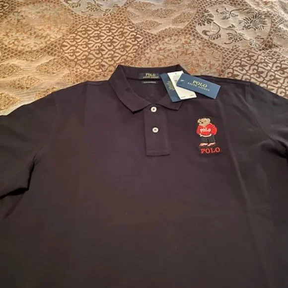 Polo Ralph Lauren "Bear" Men's Collared Shirt - Black - Picture 2 of 3